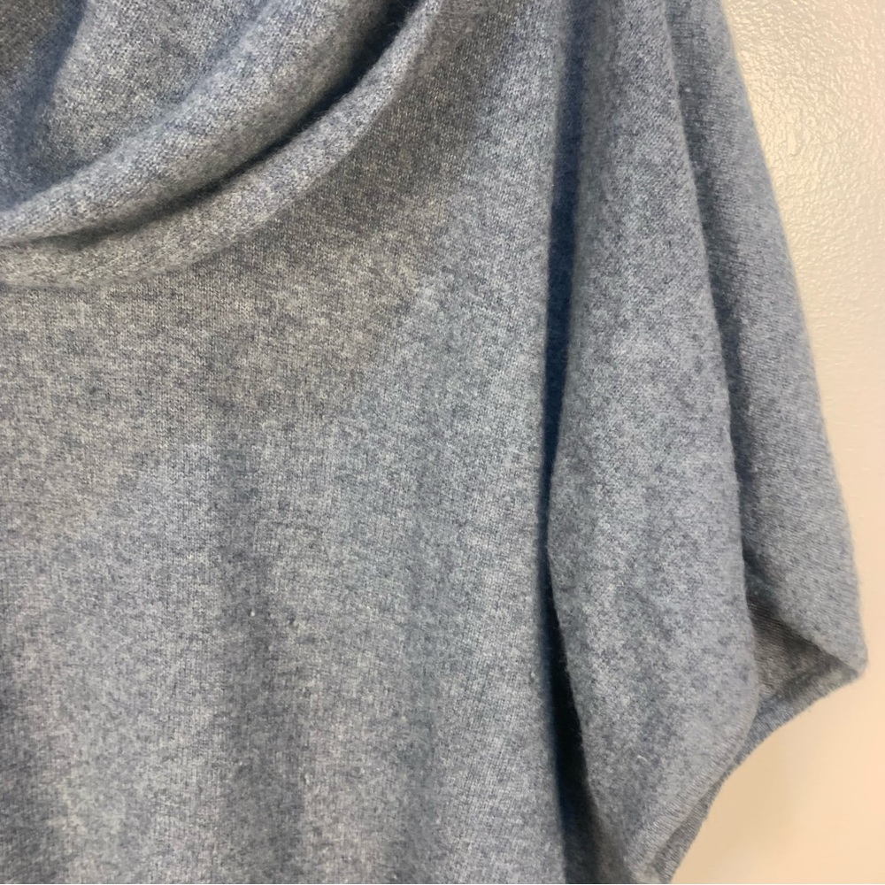 Max Studio 100% 2 Ply Cashmere Cowl Neck Poncho Shrug Sweater - Picture 3 of 14